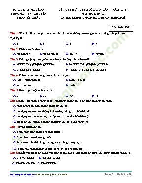 Đề thi thử THPT Quốc gia lần 2 môn Hóa học năm 2017 - Mã đề 132 - Trường THPT chuyên Phan Bội Châu (Có đáp án)